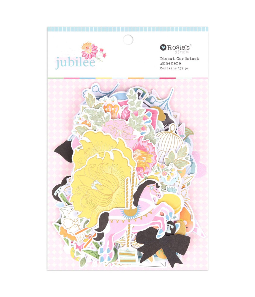 Rosie's Studio- Jubilee Cardstock Diecut (132 Pieces) - Ephemera