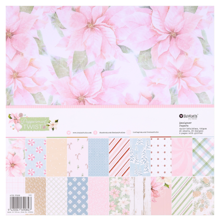 Rosies Studio 12x12 Paper Pack Peppermint Twist