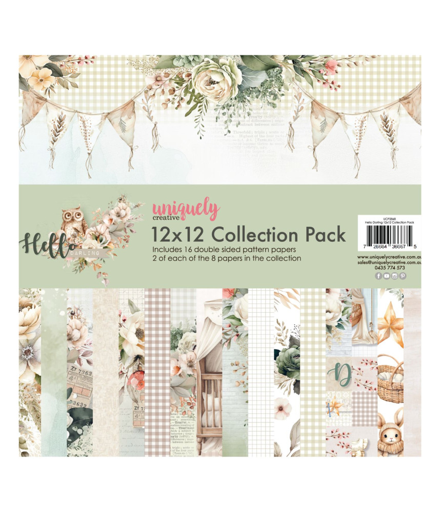 Uniquely Creative 12x 12 Paper Pack - Hello Darling