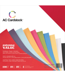 American Craft 12 X 12 Scrapbook Textured Cardstock Value Pack 216gsm