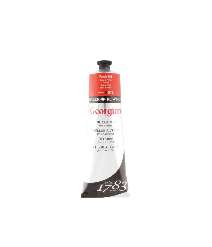 Daler Rowney Georgian Oil Colour 75ml Pyrrole Red 512