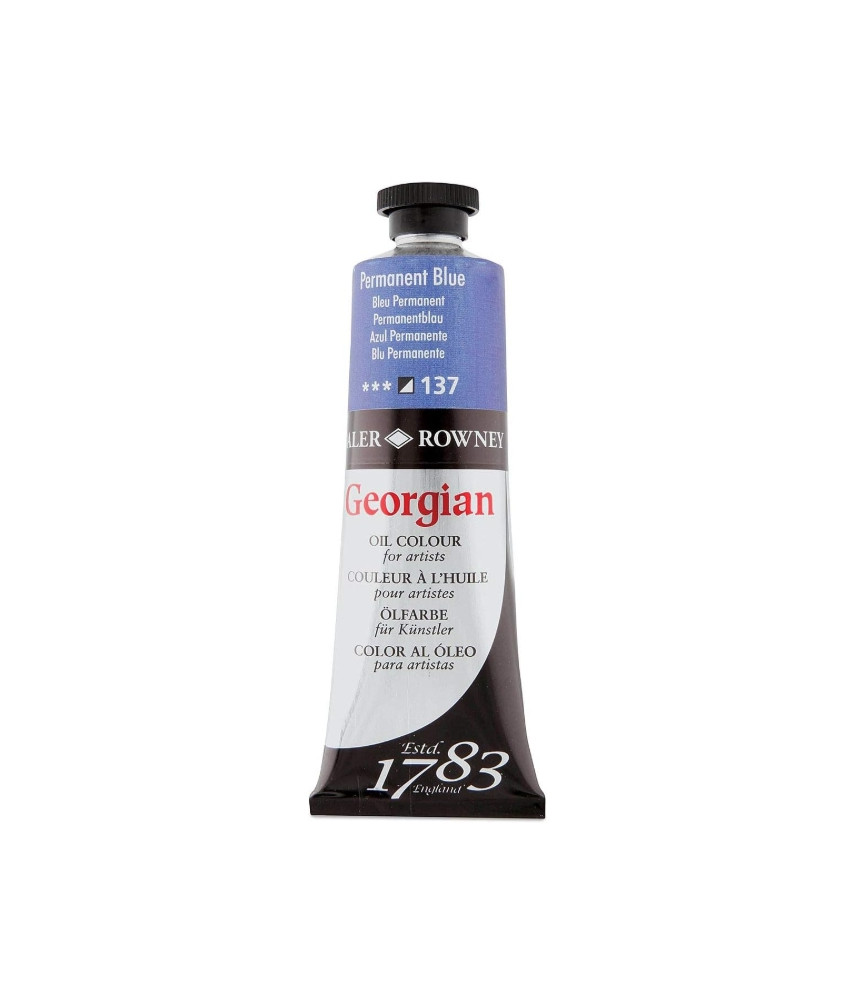 Daler Rowney Georgian Oil Colour 75ml Permanent Blue 137