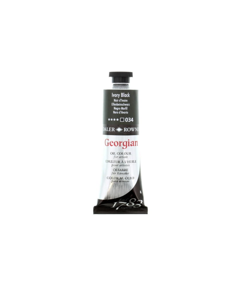 Daler Rowney Georgian Oil Colour 75ml Ivory Black 034
