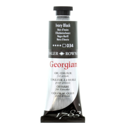 Daler Rowney Georgian Oil Colour 75ml Ivory Black 034