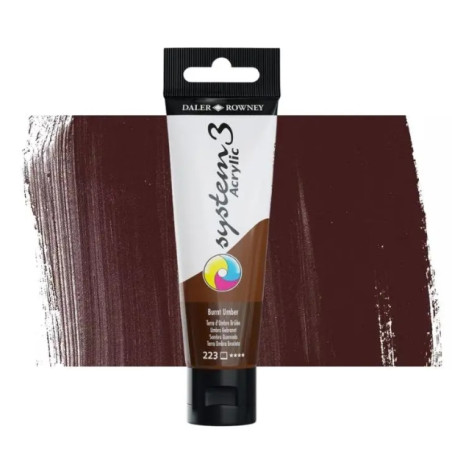 Daler Rowney System 3 Acrylic-59ml (223) Burnt Umber