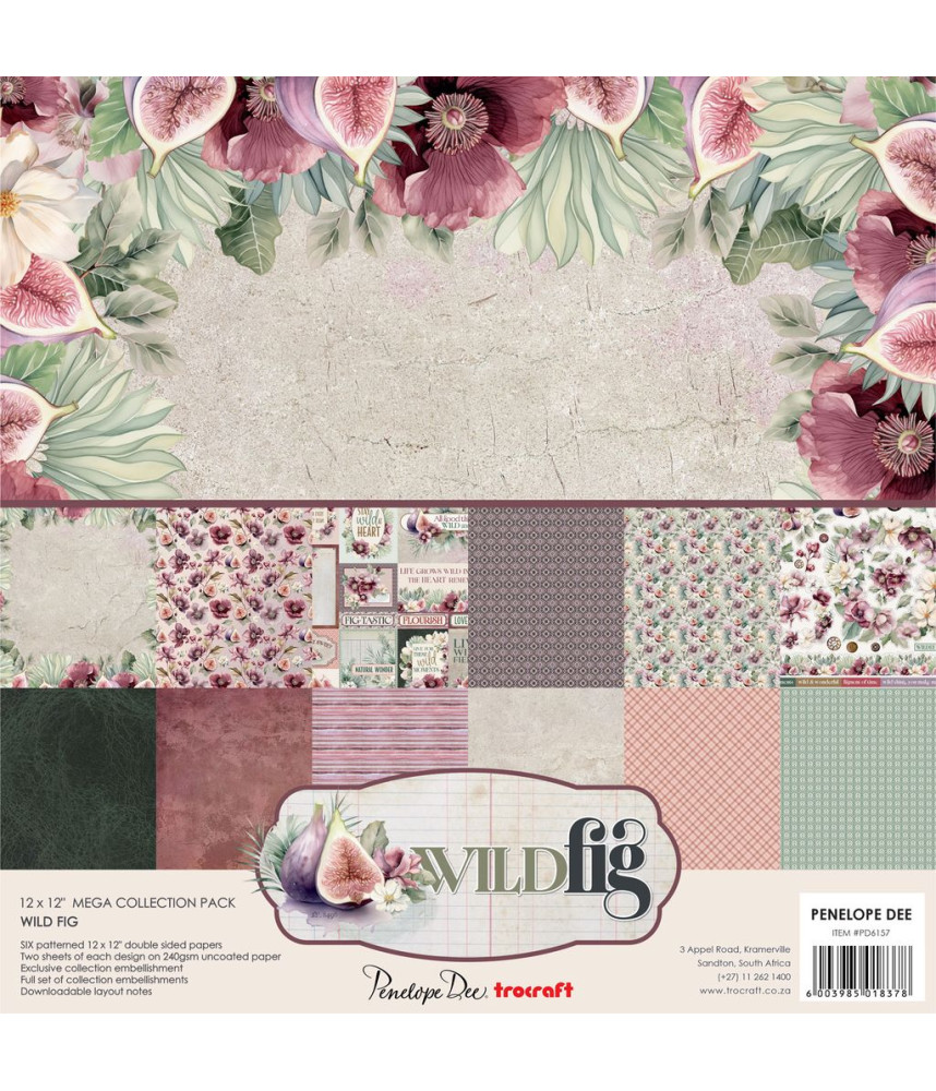 Penelope Dee 12x12 Mega Paper Pack Wild Fig