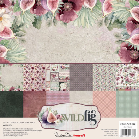 Penelope Dee 12x12 Mega Paper Pack Wild Fig