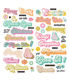 Simple Stories - Let's Get Crafty Collection - Foam Stickers
