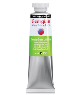 Daler Rowney Georgian Water Mixable Oil Paint 37ml Cinnabar Green Light Hue 350