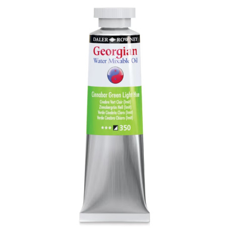 Daler Rowney Georgian Water Mixable Oil Paint 37ml Cinnabar Green Light Hue 350