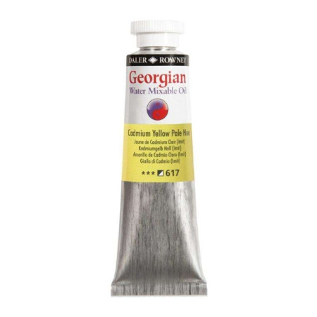 Daler Rowney Georgian Water Mixable Oil Paint 37ml Cadium Yellow Pale Hue 617