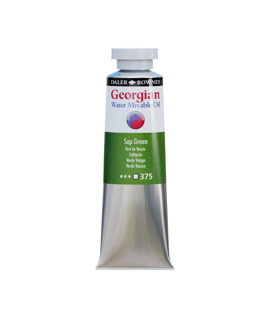 Daler Rowney Georgian Water Mixable Oil Paint 37ml Sap Green 375