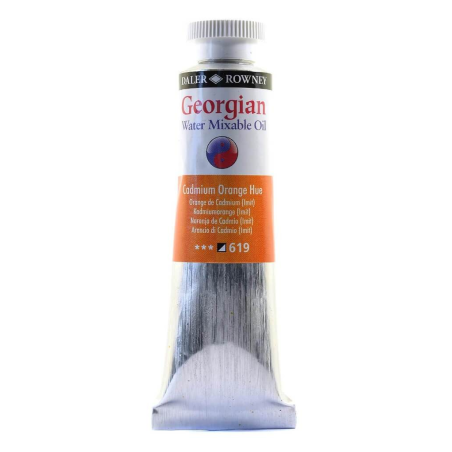 Daler Rowney Georgian Water Mixable Oil Paint 37ml Cadium Orange Hue 619
