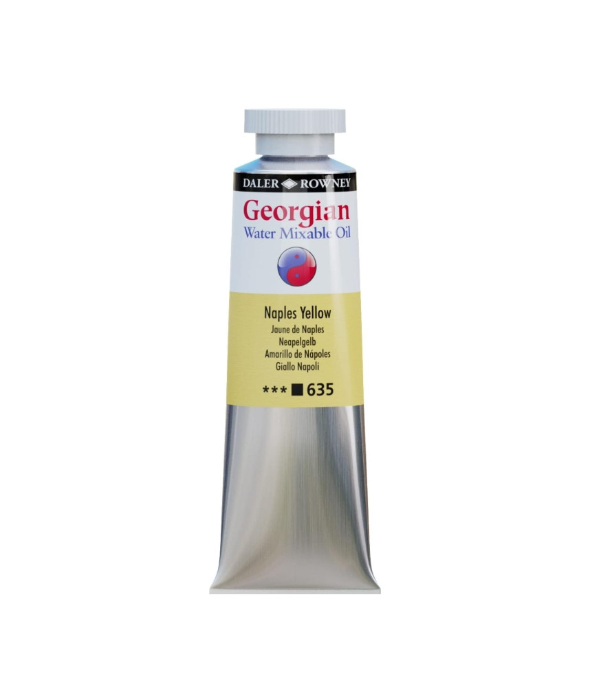 Daler Rowney Georgian Water Mixable Oil Paint 37ml Naples Yellow 635