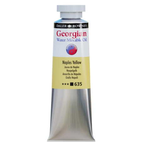 Daler Rowney Georgian Water Mixable Oil Paint 37ml Naples Yellow 635