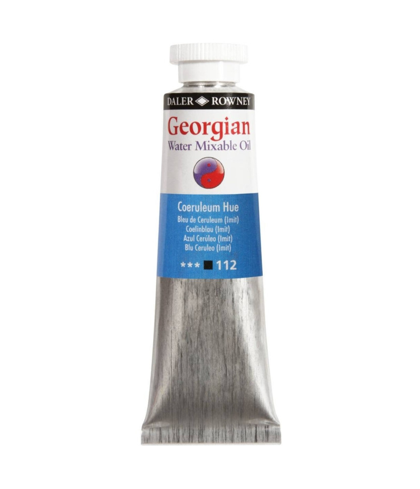 Daler Rowney Georgian Water Mixable Oil Paint 37ml Coeruleum Hue 112