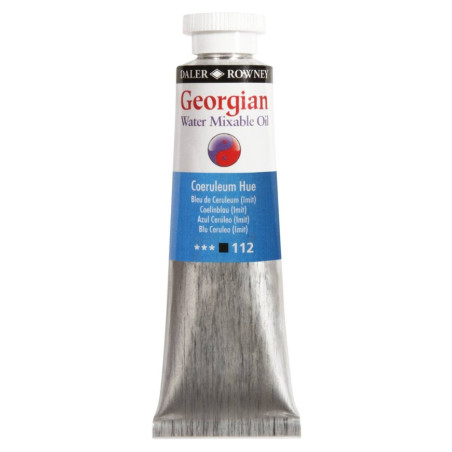Daler Rowney Georgian Water Mixable Oil Paint 37ml Coeruleum Hue 112