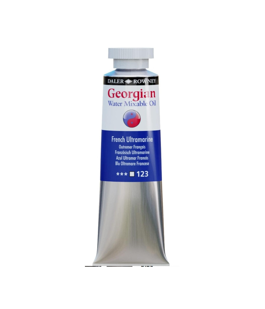 Daler Rowney Georgian Water Mixable Oil Paint 37ml French Ultramarine 123