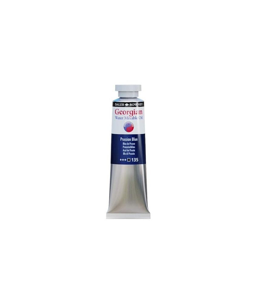 Daler Rowney Georgian Water Mixable Oil Paint 37ml Prussian Blue 135