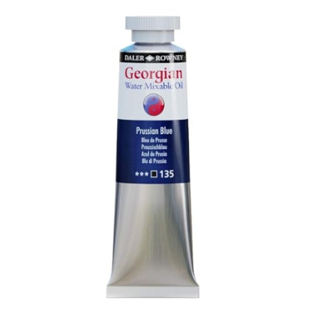Daler Rowney Georgian Water Mixable Oil Paint 37ml Prussian Blue 135