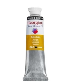 Daler Rowney Georgian Water Mixable Oil Paint 37ml Yellow Ochre 663