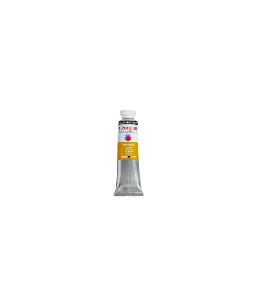 Daler Rowney Georgian Water Mixable Oil Paint 37ml Yellow Ochre 663