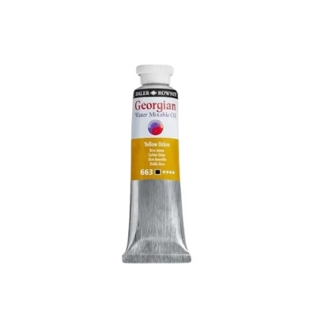 Daler Rowney Georgian Water Mixable Oil Paint 37ml Yellow Ochre 663