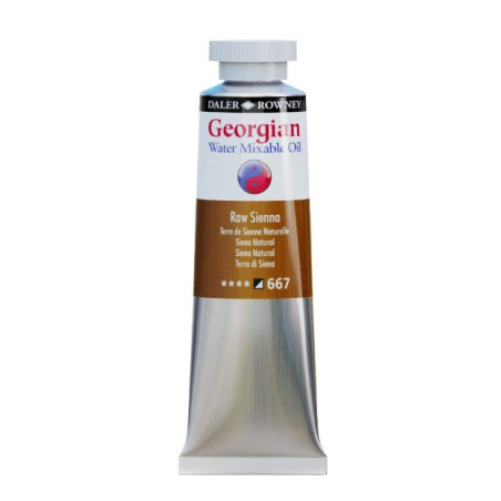 Daler Rowney Georgian Water Mixable Oil Paint 37ml Raw Sienna 667