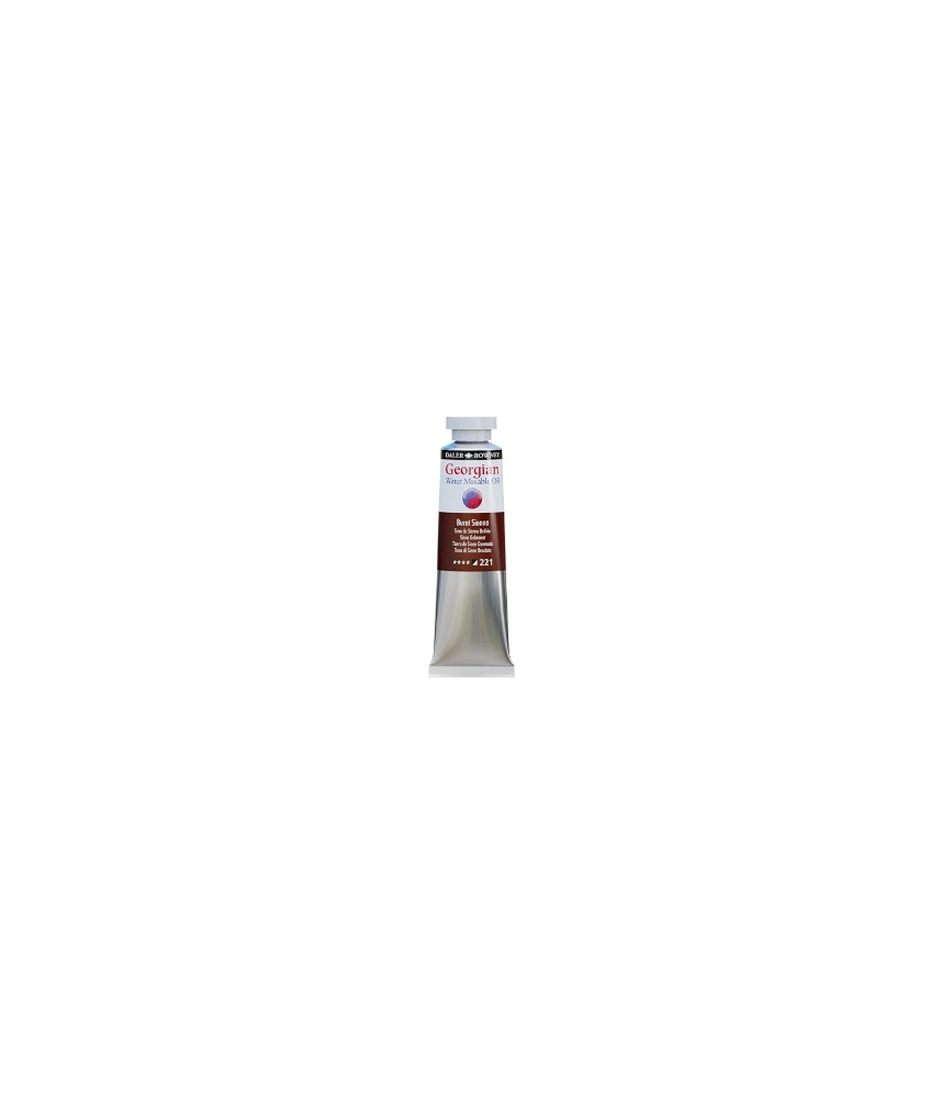 Daler Rowney Georgian Water Mixable Oil 37ml Burnt Sienna 221