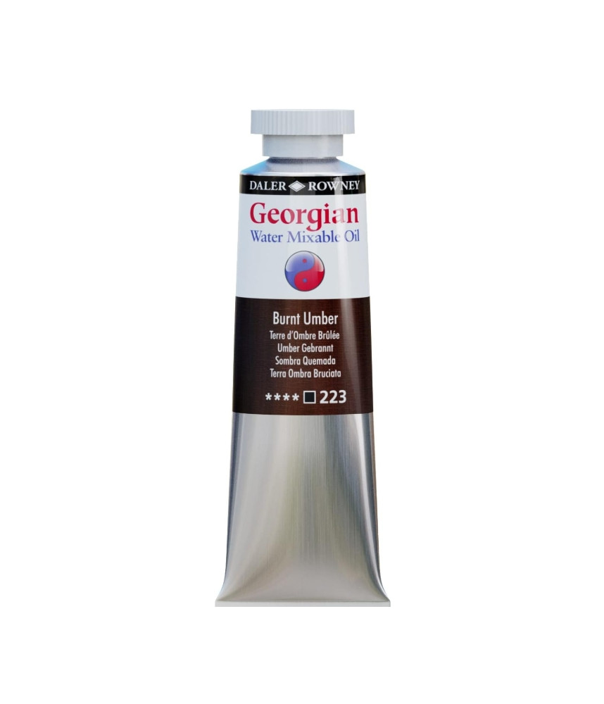 Daler Rowney Georgian Water Mixable Oil 37ml Burnt Umber 223