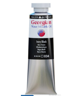 Daler Rowney Georgian Water Mixable Oil 37ml Ivory Black 034