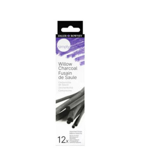 Daler Rowney Simply Willow Charcoal 12 x Asst.
