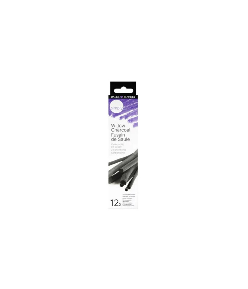 Daler Rowney Simply Willow Charcoal 12 x Asst.