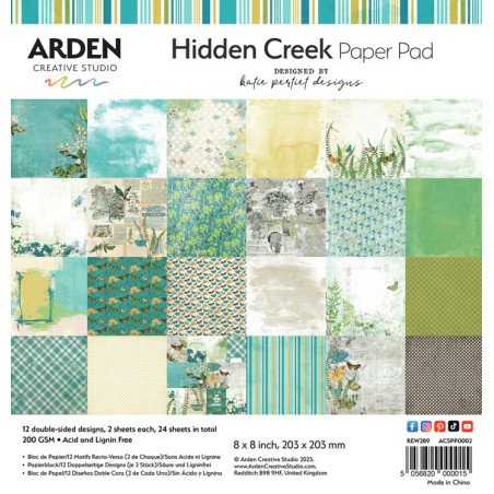 Arden Creative Studio - Hidden Creek - Paper pad 12" x 12"