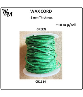 W&M Wax Cord - Green