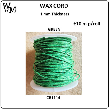 W&M Wax Cord - Green