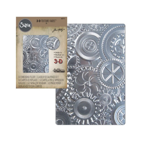 Tim Holtz Sizzix 3-D Embossing Folder - Mechanic
