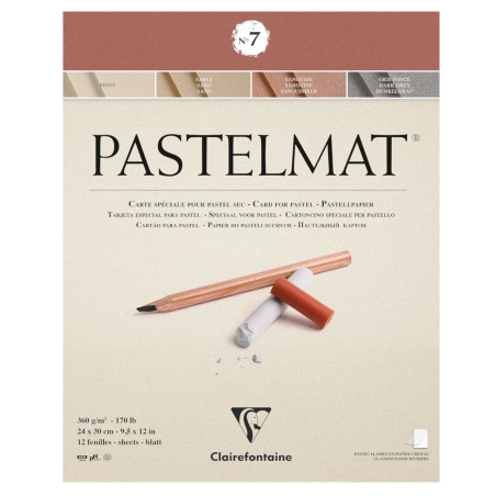 Clairefontaine Pastelmat Single Sheets - Beige/Sand/Sanguine/Dark Grey - 30cm x 40cm