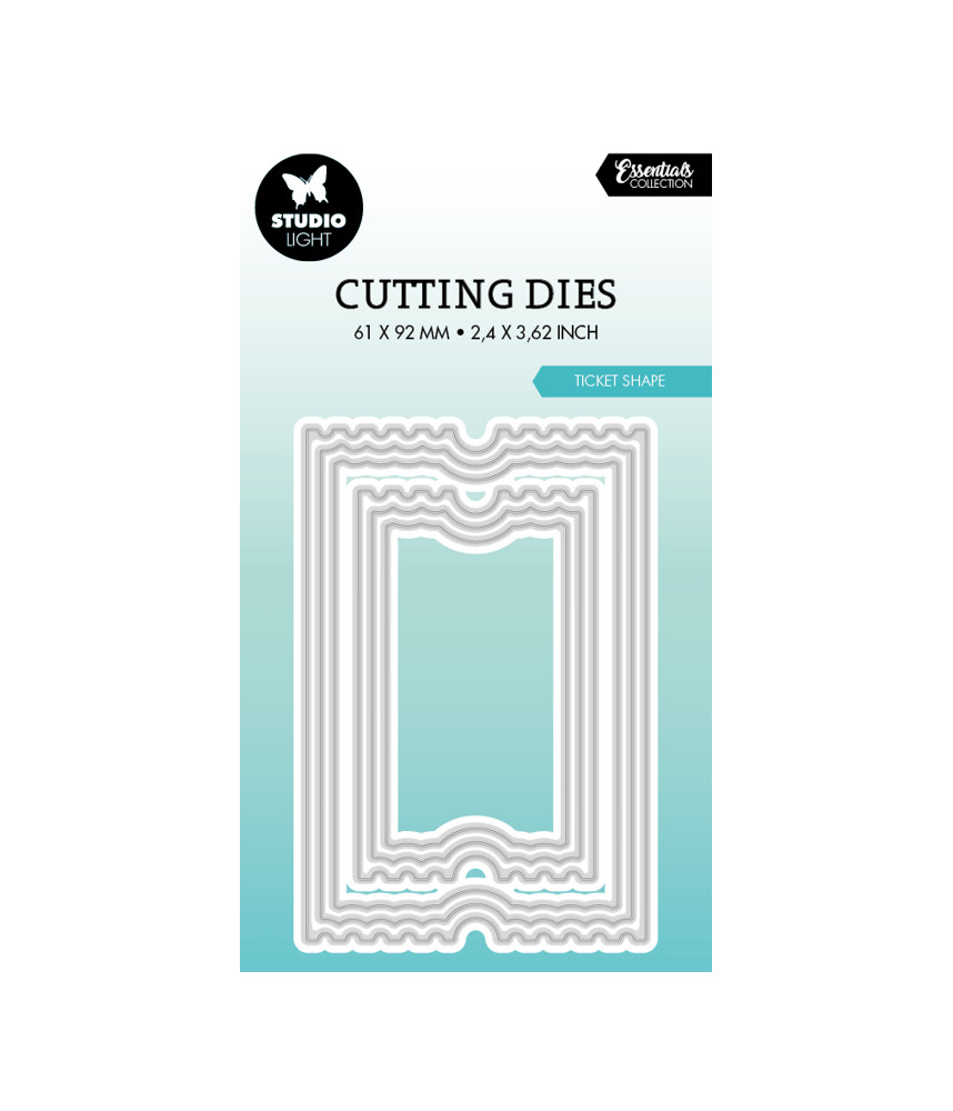 Studio Light Cutting Die ATC Ticket Essentials 63.5 x 88.9mm