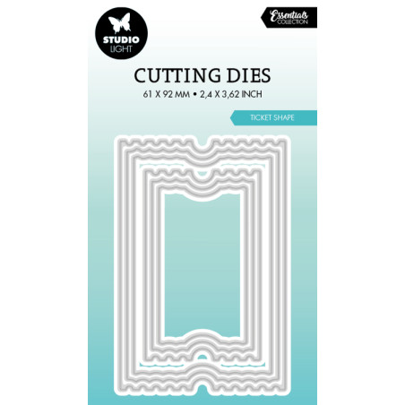 Studio Light Cutting Die ATC Ticket Essentials 63.5 x 88.9mm