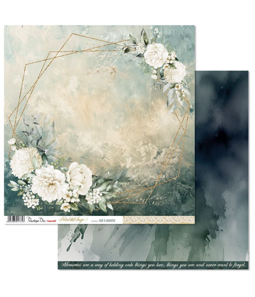 Penelope Dee Petals & Sage 12 x 12 Scrapbook Paper - Love & Laughter
