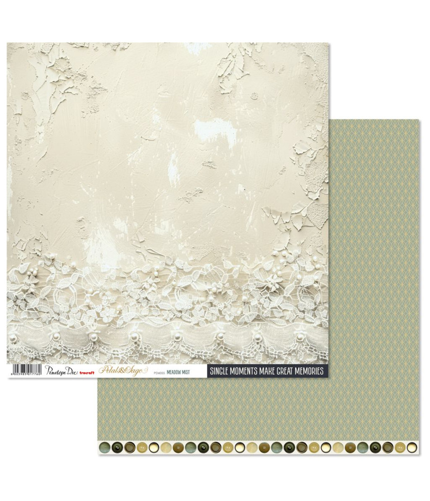 Penelope Dee Petals & Sage 12 x 12 Scrapbook Paper Meadow Mist
