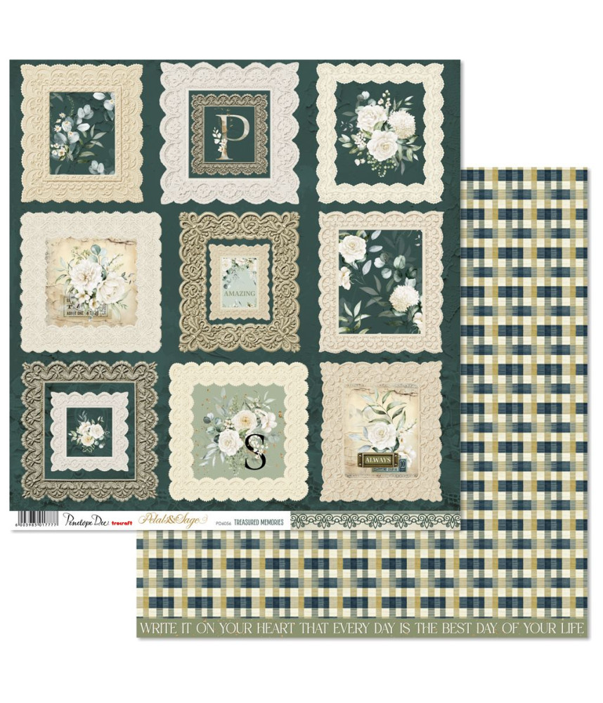 Penelope Dee Petals & Sage 12 x 12 Scrapbook Paper Treasured Memories