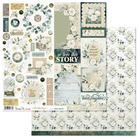 Penelope Dee Petals & Sage 12 x 12 Scrapbook Paper Vintage Whispers