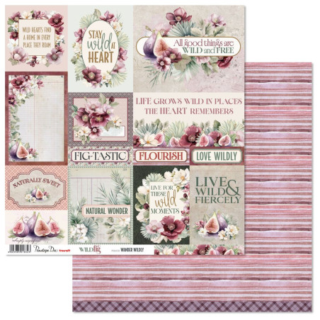 Penelope Dee Wild Fig 12 x 12 Scrapbook Paper - Wander Wildy