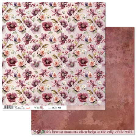 Penelope Dee Wild Fig 12 x 12 Scrapbook Paper Sweet & Wild
