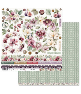Penelope Dee Wild Fig 12 x 12 Scrapbook Paper Wild Roots