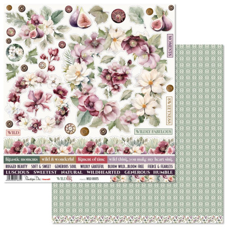 Penelope Dee Wild Fig 12 x 12 Scrapbook Paper Wild Roots