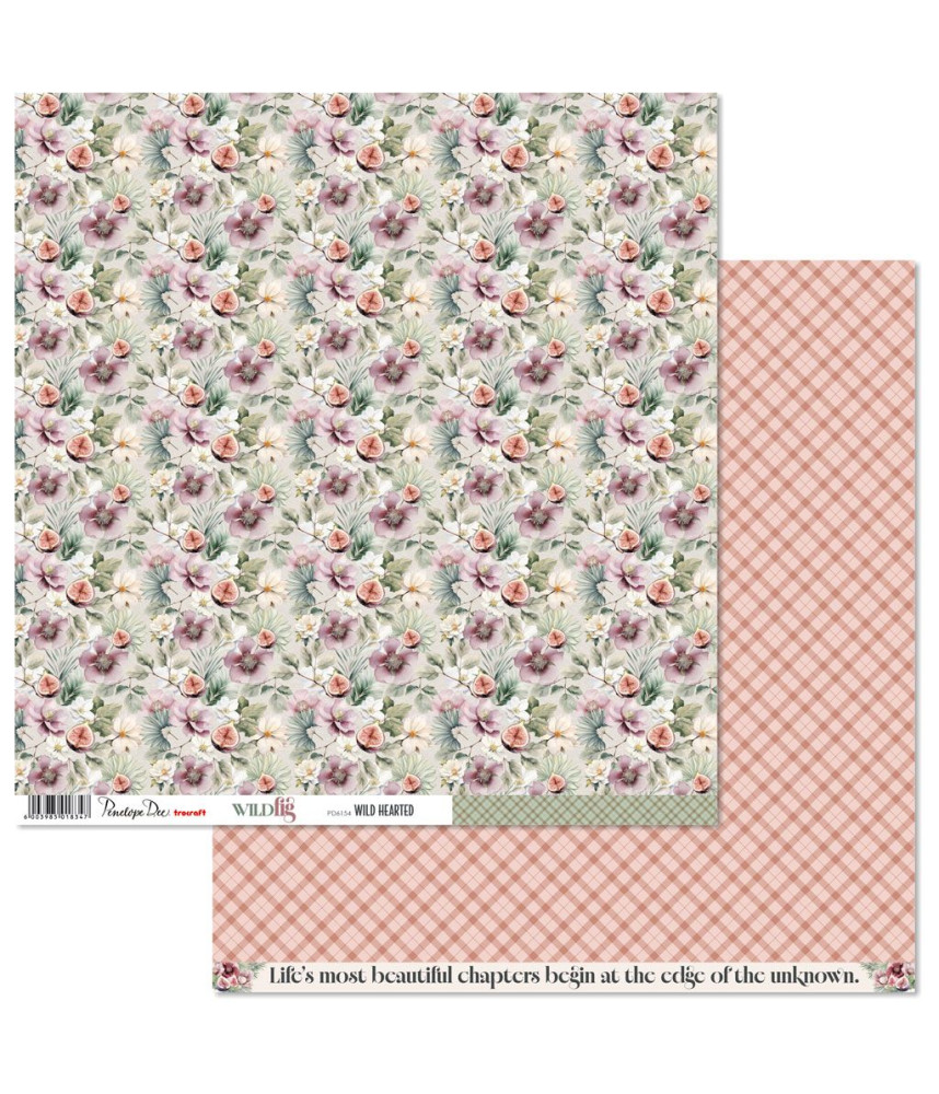 Penelope Dee Wild Fig 12 x 12 Scrapbook Paper Wild Hearted