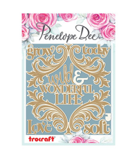 Penelope Dee Wild Fig Chipboard Sentiments